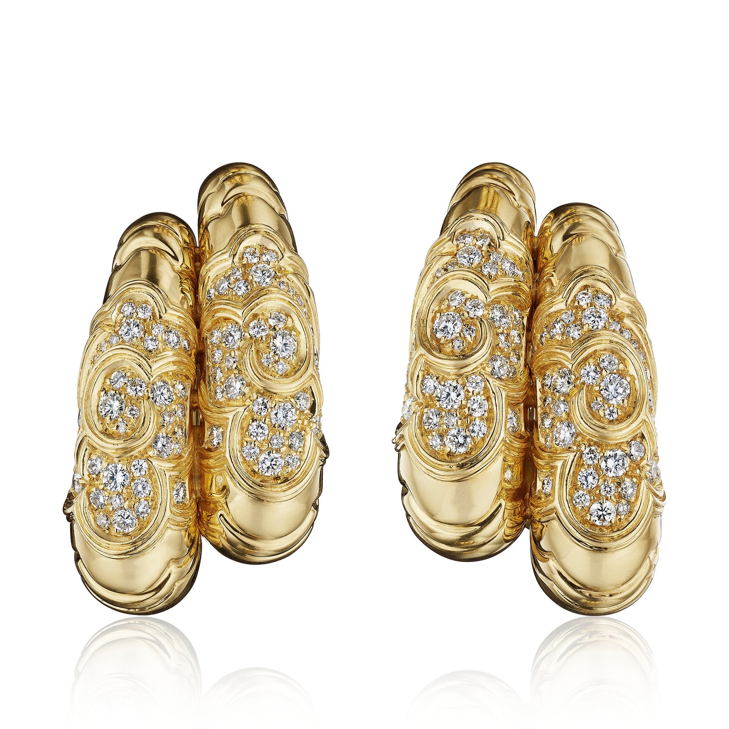 Macklowe Gallery Marina B "Onda Beta 2" Diamond Earrings