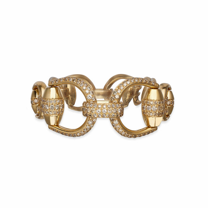 Macklowe Gallery Gucci Colored Diamond Horsebit Bracelet