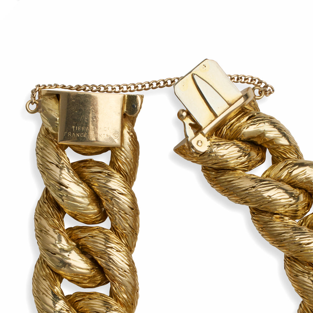 
                      
                        Macklowe Gallery Georges Lenfant Paris for Tiffany  & Co. 18K Gold Rope Bracelet
                      
                    