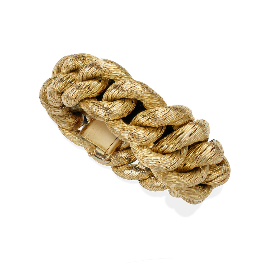 
                      
                        Macklowe Gallery Georges Lenfant Paris for Tiffany  & Co. 18K Gold Rope Bracelet
                      
                    