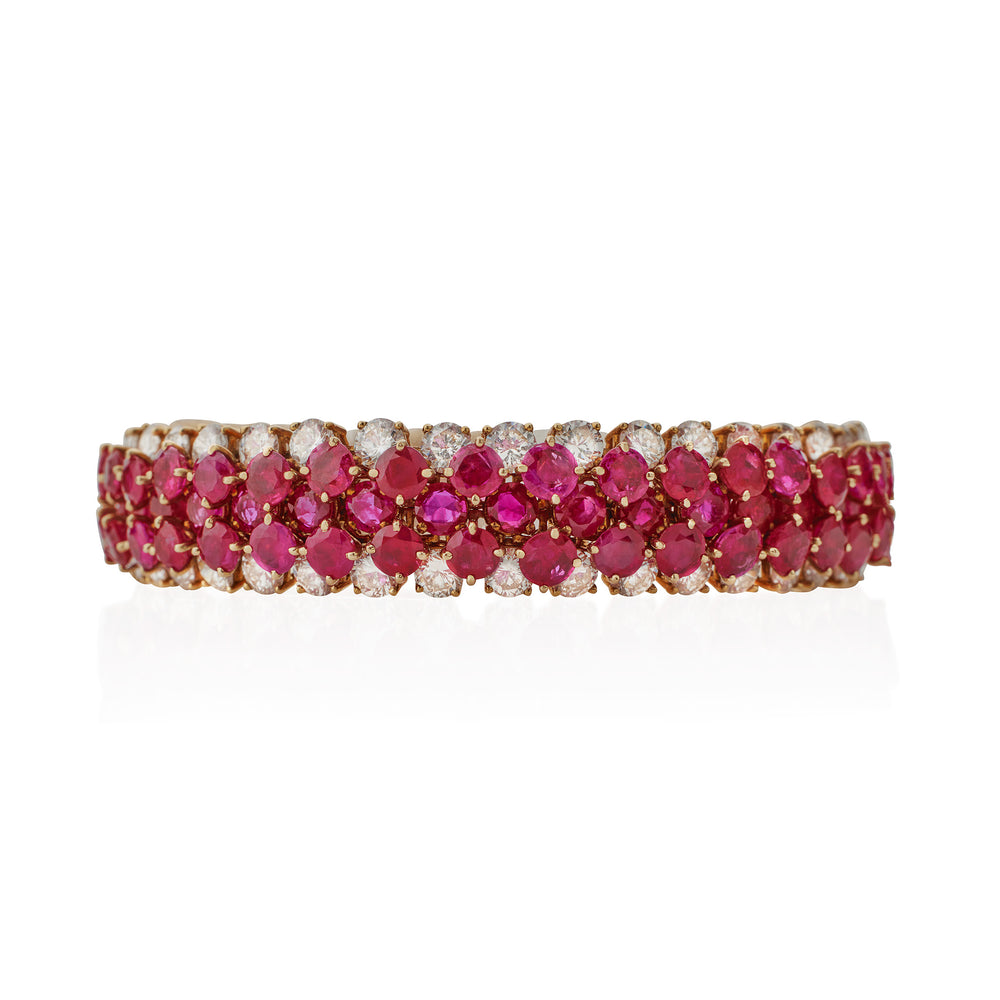 
                      
                        Macklowe Gallery Van Cleef & Arpels No-Heat Burma Ruby Bracelet
                      
                    