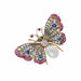 Macklowe Gallery Antique Diamond, Pearl and Gem-set Butterfly Brooch