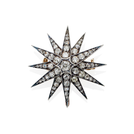 Macklowe Gallery Antique Diamond Star Brooch