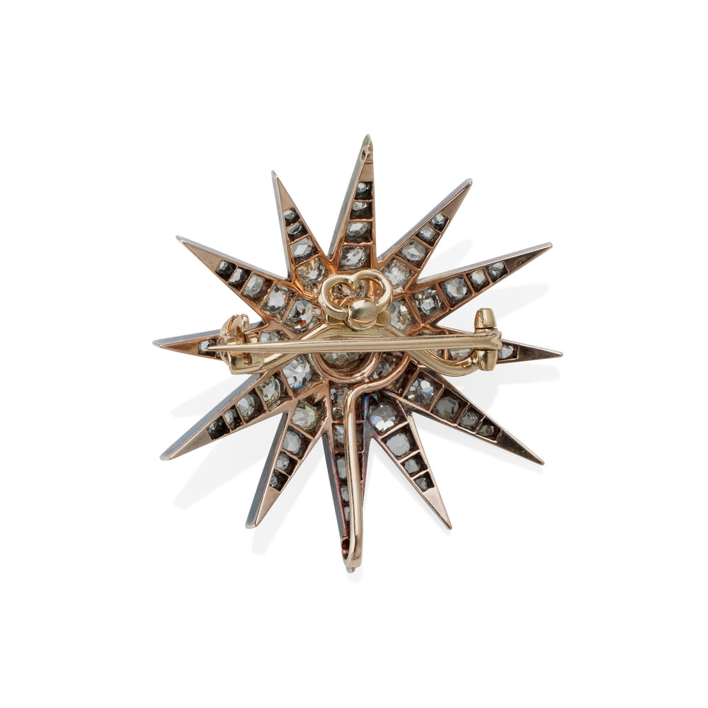 Macklowe Gallery Antique Diamond Star Brooch