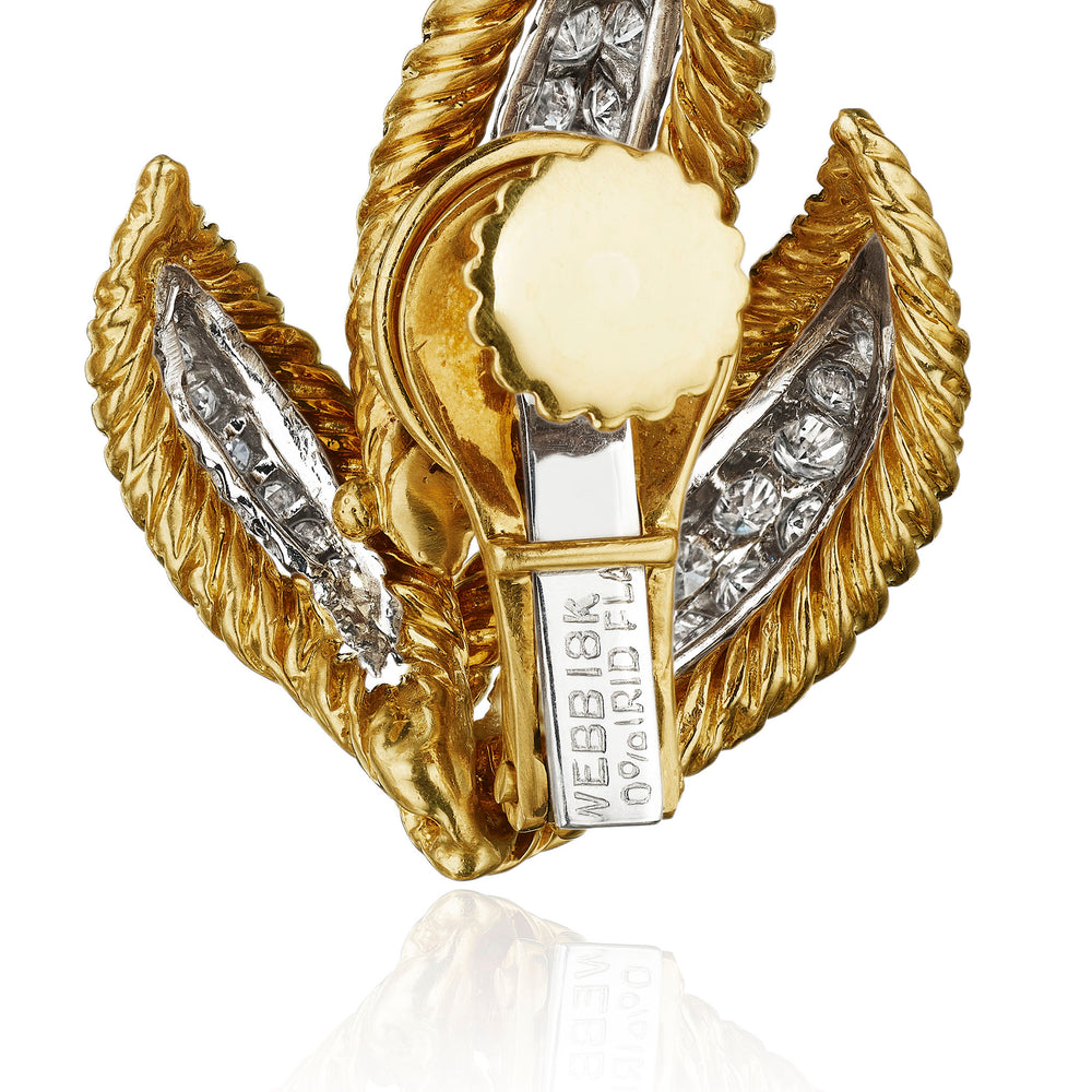 
                      
                        Macklowe Gallery David Webb Diamond Leaf Earrings
                      
                    