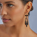 Macklowe Gallery Onyx and Black Enamel Pendant Earrings