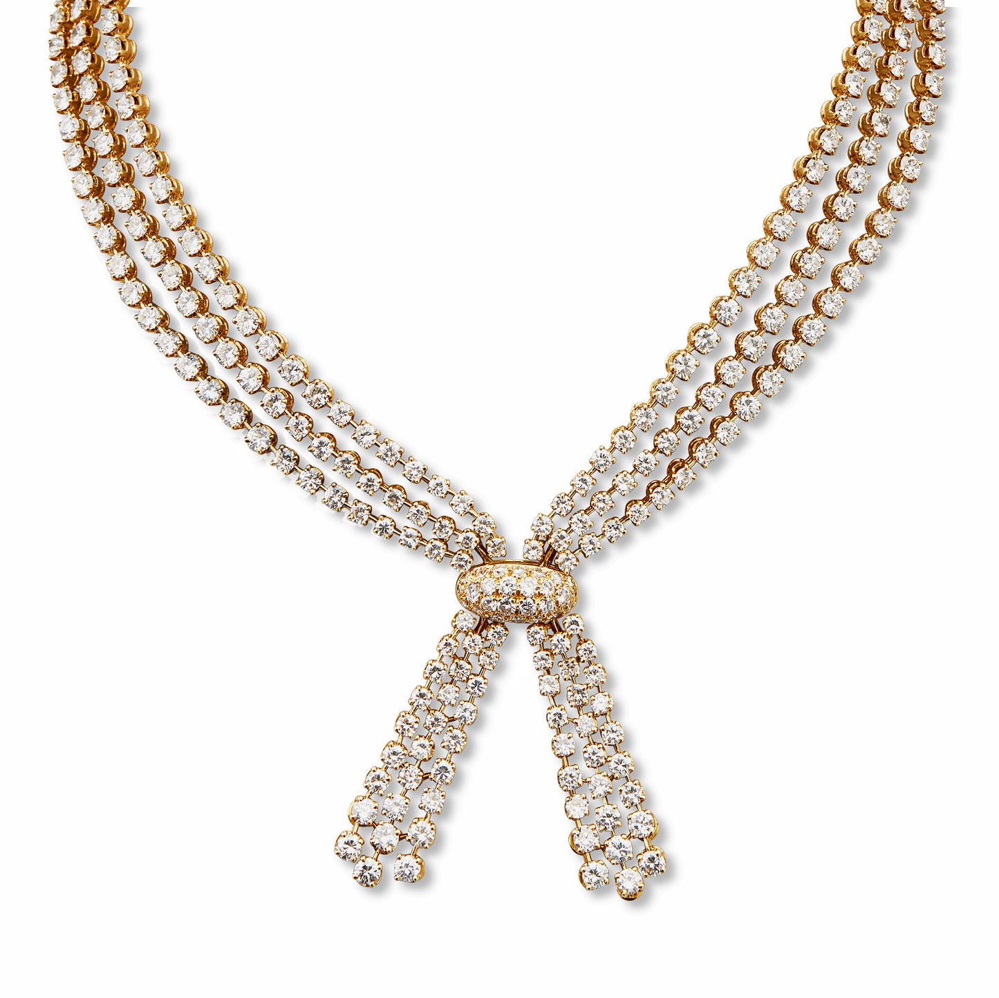 Macklowe Gallery Cartier Paris Diamond Tassel Necklace