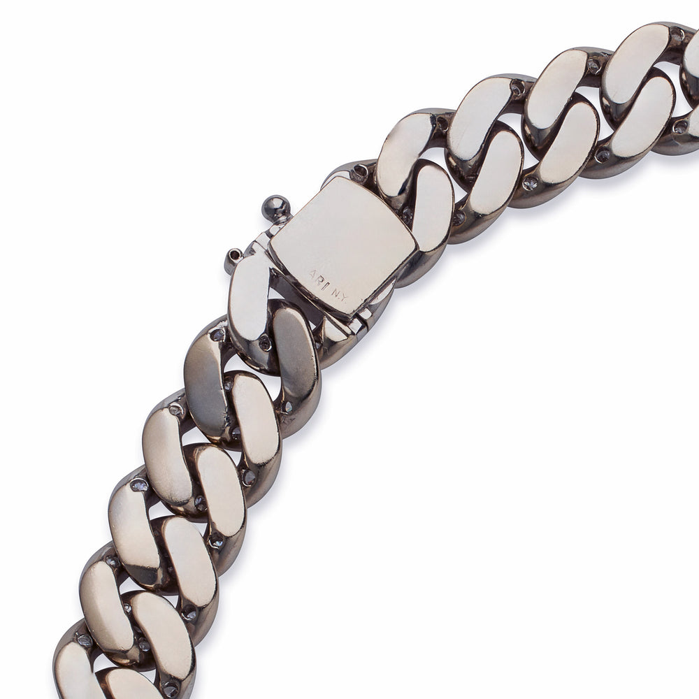 
                      
                        Macklowe Gallery Bulgari 18K White Gold and Diamond "Gourmette" Chain Necklace
                      
                    