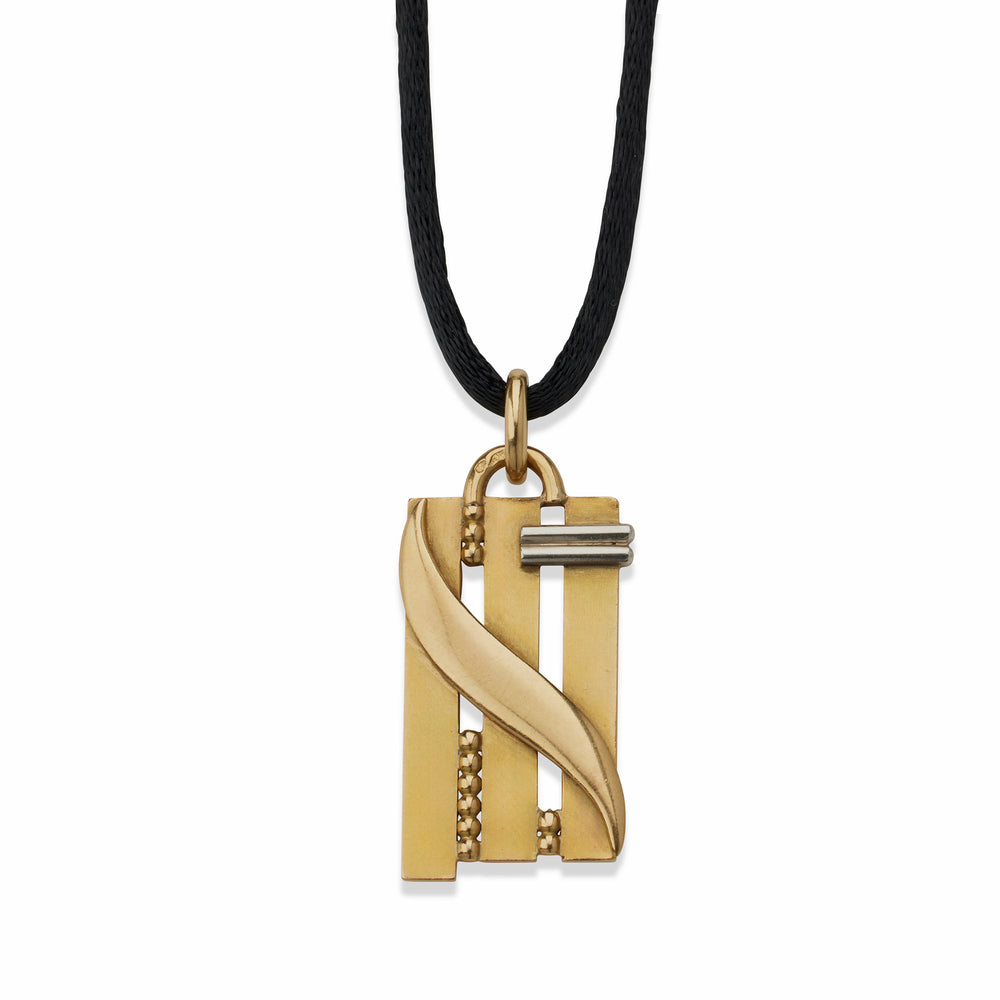 
                      
                        Macklowe Gallery Jean Després Modernist 18K Gold Pendant
                      
                    