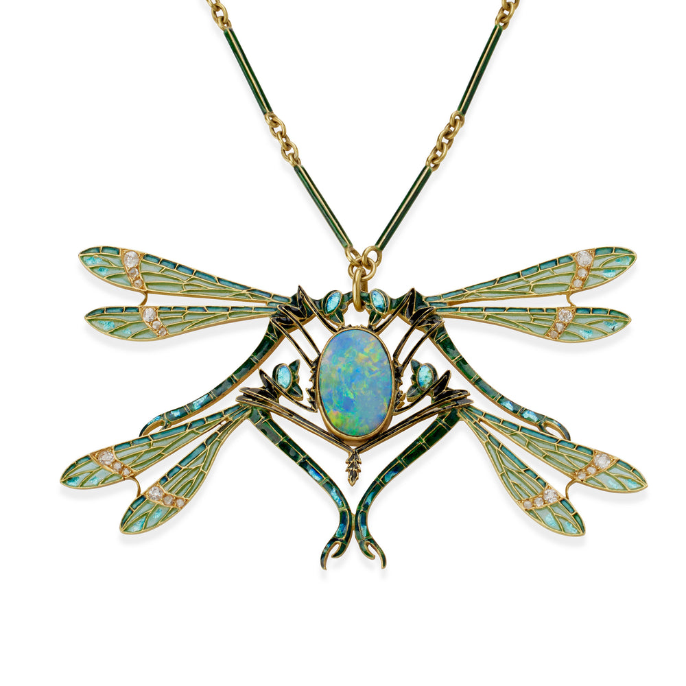 
                      
                        Macklowe Gallery René Lalique Four Dragonfly Pendant Necklace
                      
                    