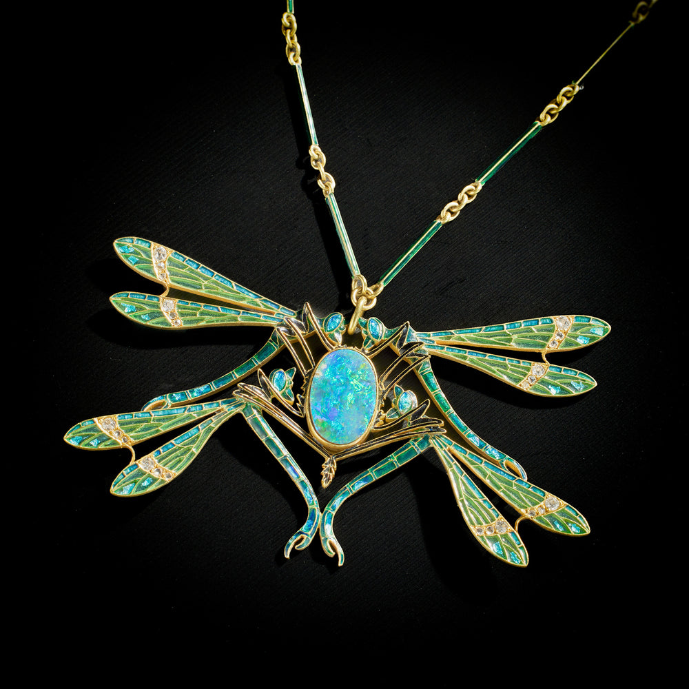 
                      
                        Macklowe Gallery René Lalique Four Dragonfly Pendant Necklace
                      
                    