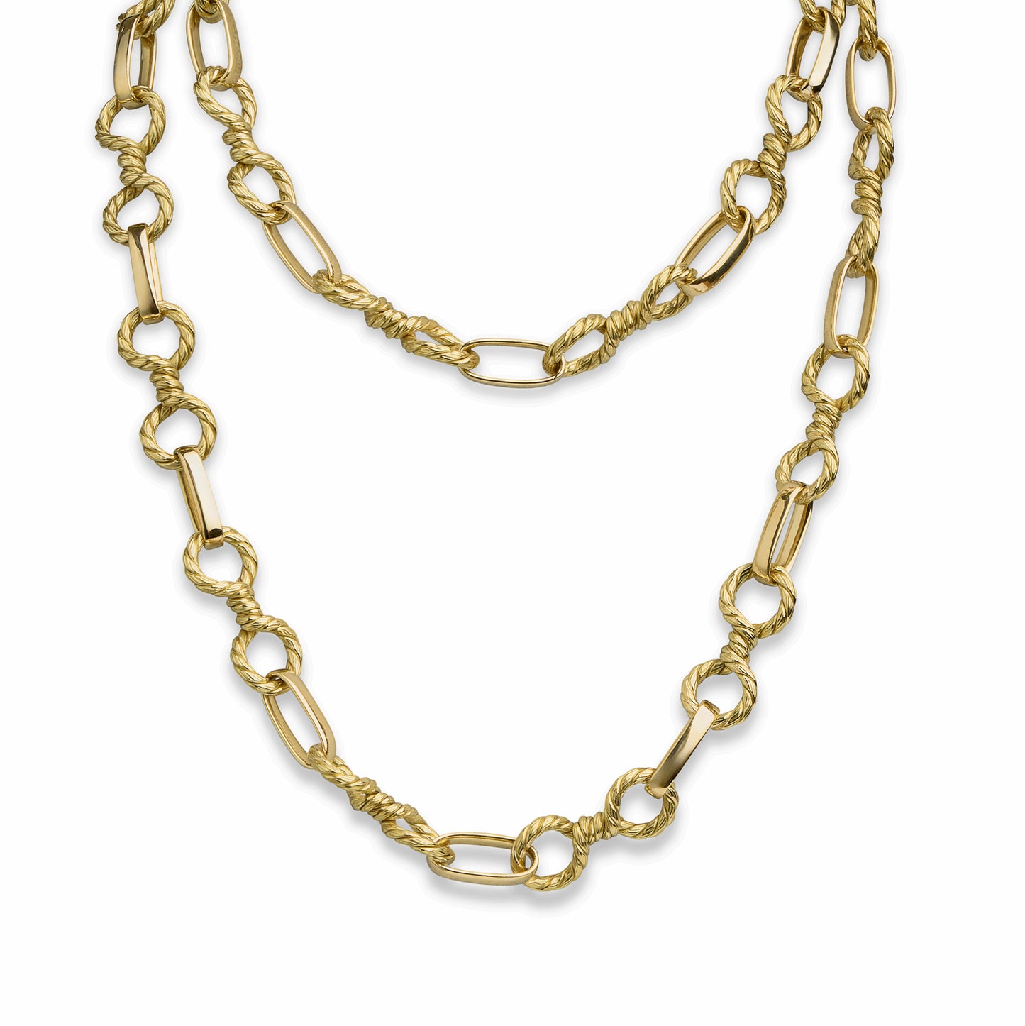 Macklowe Gallery Bulgari Rome 18K Gold Long Chain Necklace