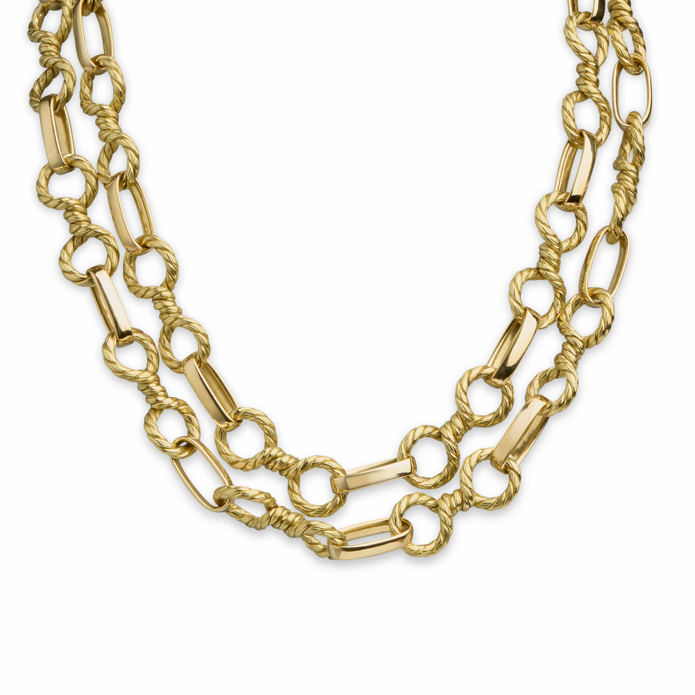 Macklowe Gallery Bulgari Rome 18K Gold Long Chain Necklace