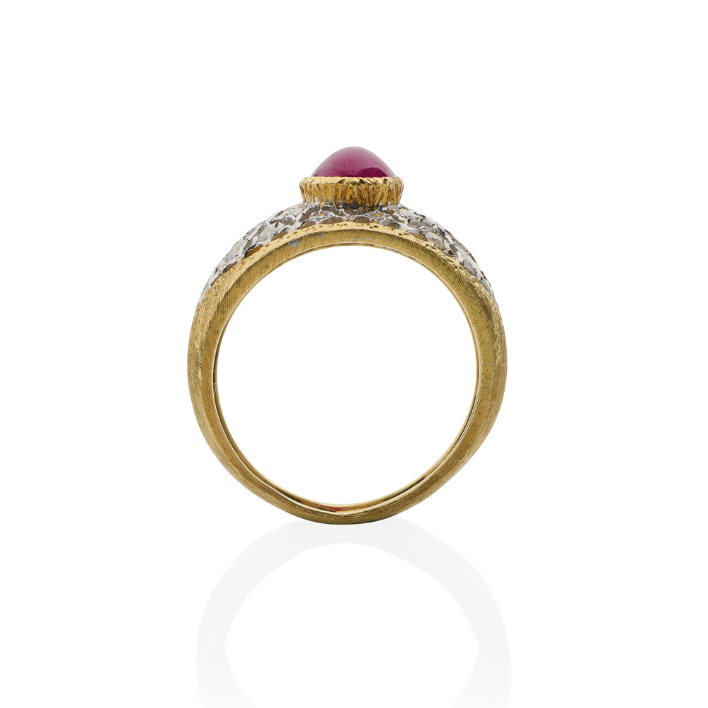 
                      
                        Macklowe Gallery Buccellati Ruby and Diamond Ring
                      
                    