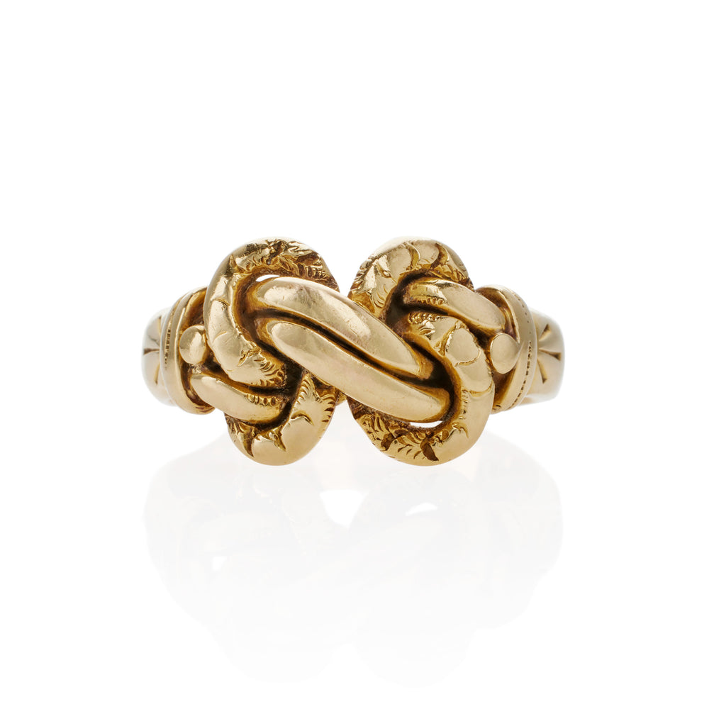 Macklowe Gallery Antique English 18K Gold Braided 