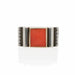 Macklowe Gallery Jean Després Silver and Coral Ring