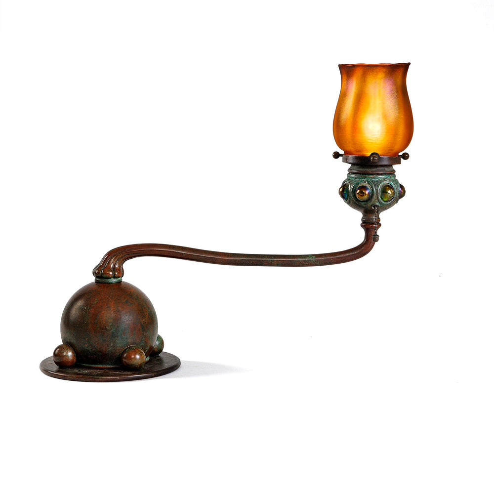 Macklowe Gallery Tiffany Studios New York "Jeweled Tulip Ball" Desk Lamp