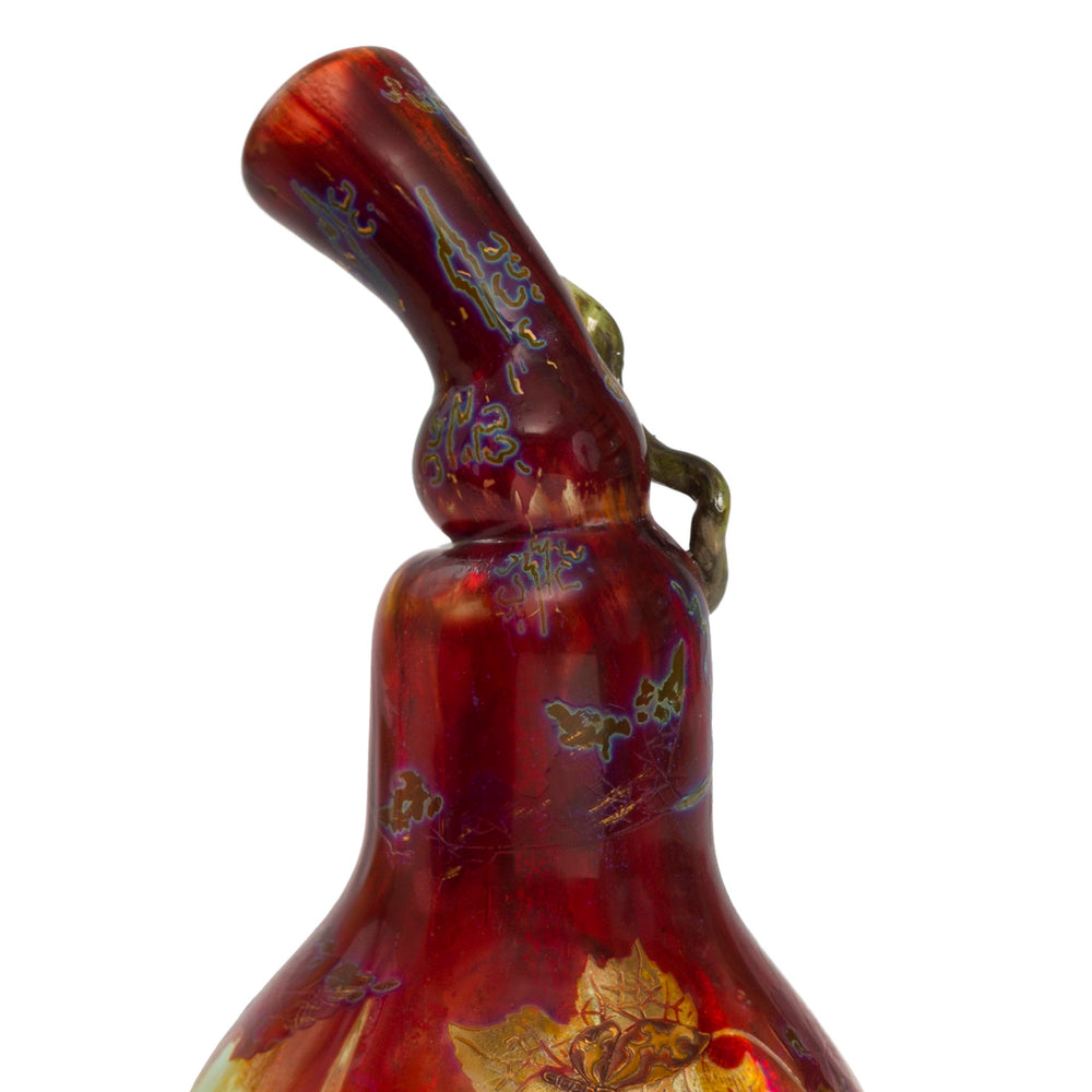 
                      
                        Macklowe Gallery Portieux Vallerysthal Gourd-Shaped Enameled Glass Vase
                      
                    