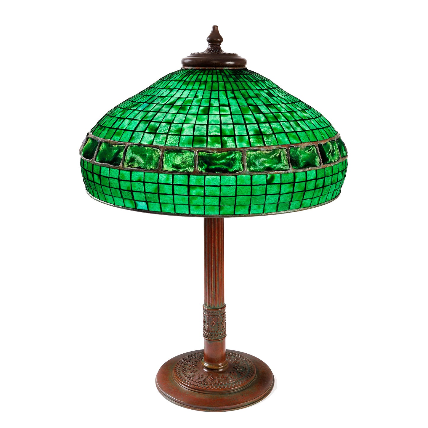 Macklowe Gallery Tiffany Studios New York "Belted Turtleback" Table Lamp