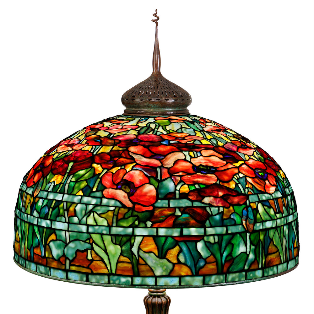 
                      
                        Macklowe Gallery Tiffany Studios New York "Oriental Poppy" Leaded Glass and Bronze Floor Lamp
                      
                    