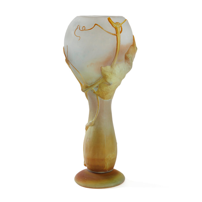 Macklowe Gallery Daum Nancy "Fleur de Coloquinte" Cameo Glass Vase