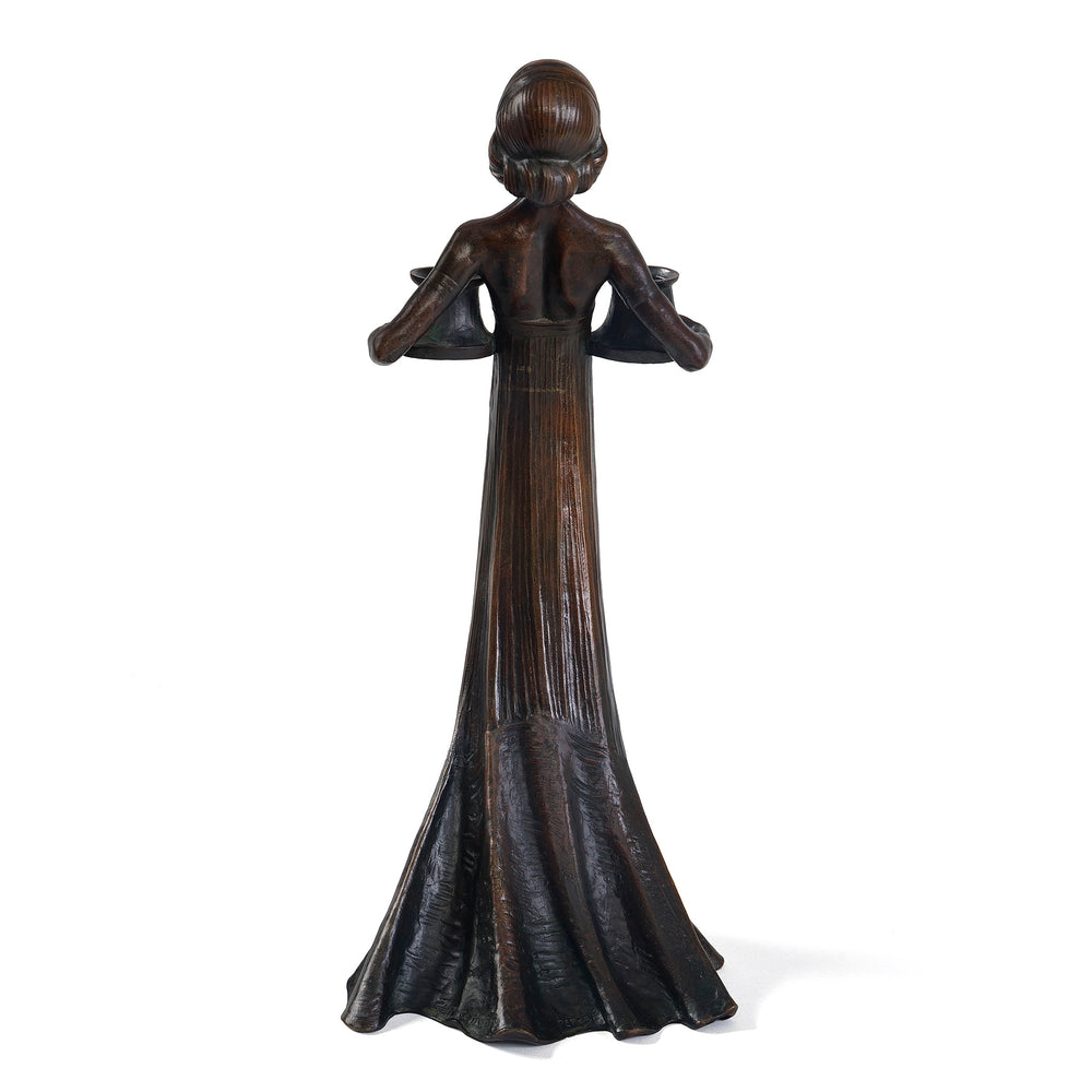 
                      
                        Macklowe Gallery Gustav Gurschner Bronze Female Figure Candelabrum
                      
                    