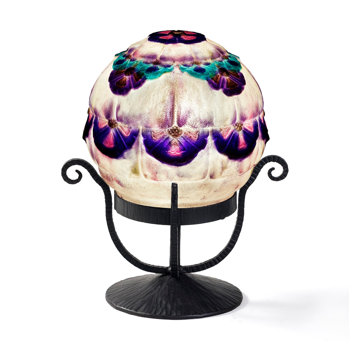 Macklowe Gallery Gabriel Argy-Rousseau Pâte de Verre "Fleurs des Dunes" Night Light