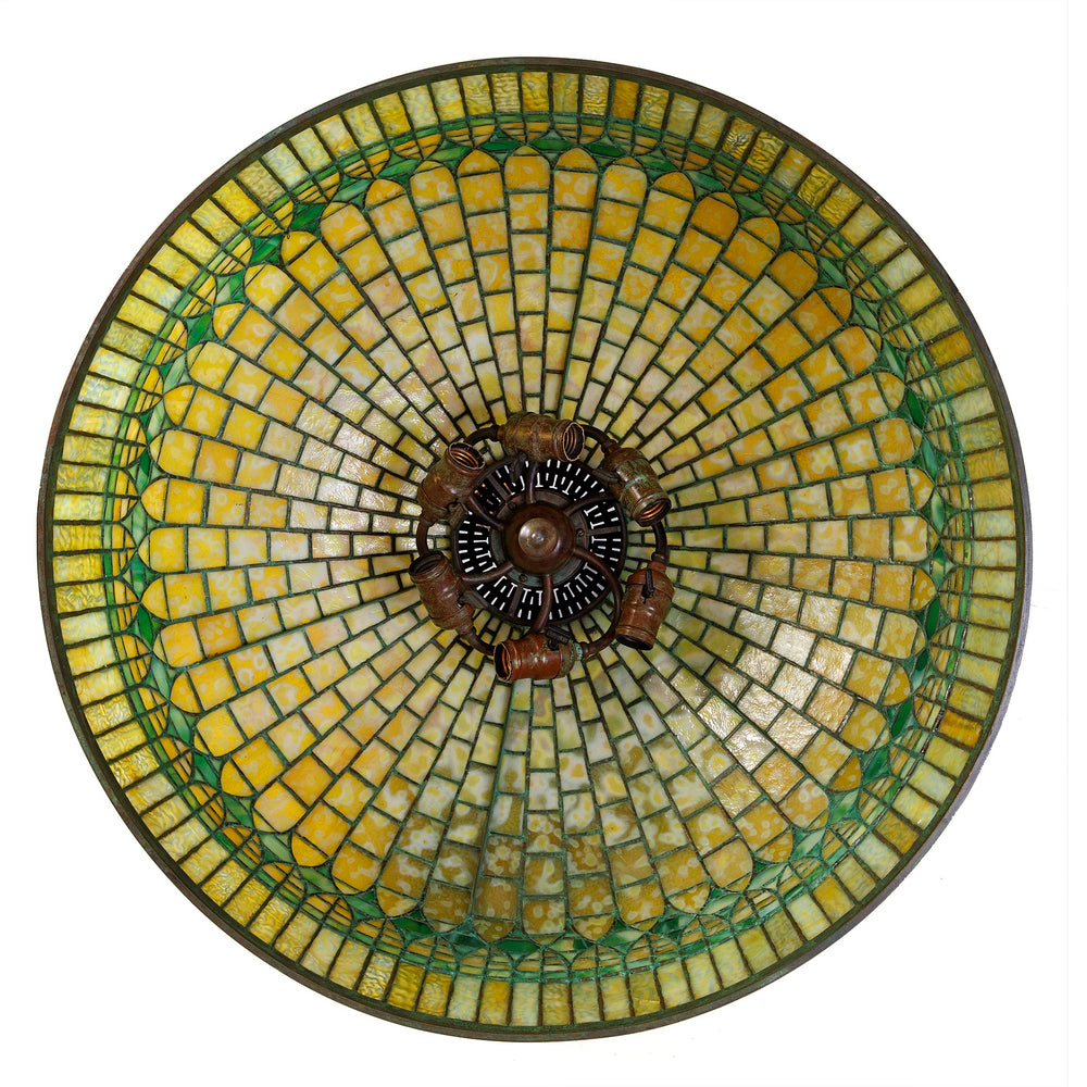 
                      
                        Macklowe Gallery Tiffany Studios New York "Curtain Border" Chandelier
                      
                    