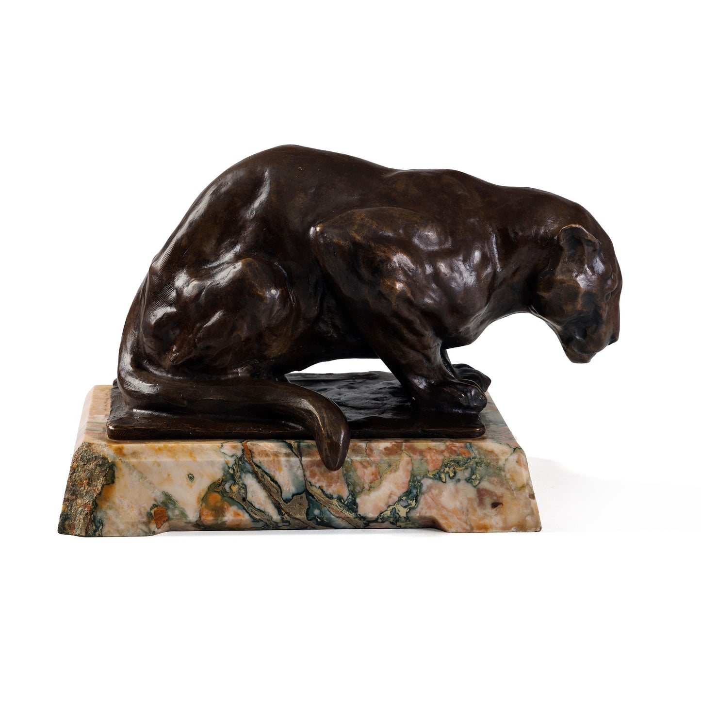 Macklowe Gallery Rembrandt Bugatti "Jaguar Accroupi" Bronze Sculpture