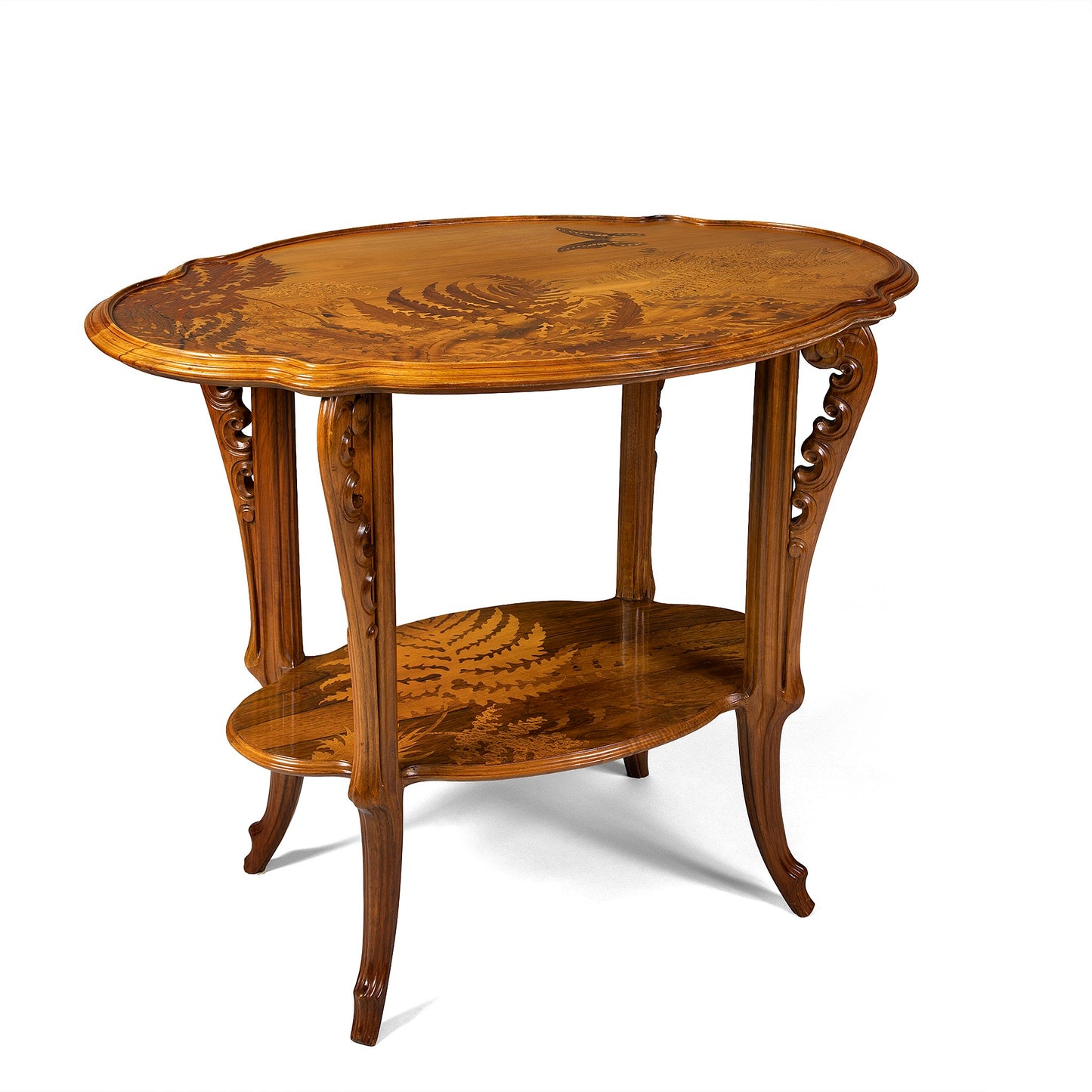 Macklowe Gallery Émile Gallé "Table aux fougères" Marquetry Table