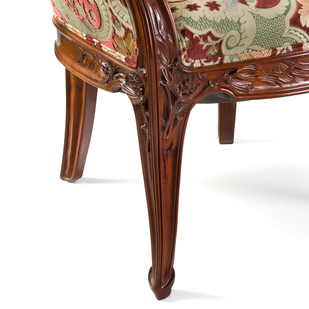 
                      
                        Macklowe Gallery Louis Majorelle "Les Pins" Carved Mahogany Armchair
                      
                    