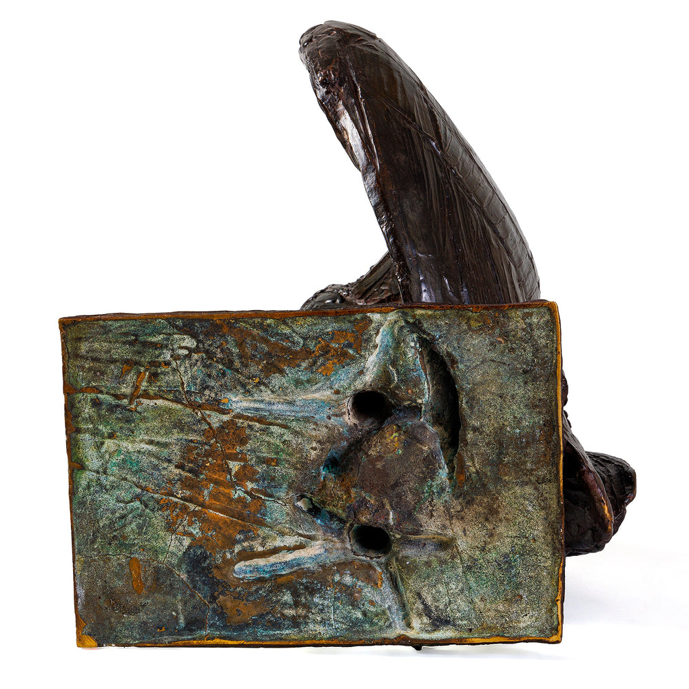 
                      
                        Macklowe Gallery Rembrandt Bugatti "Vulture, One Wing Spread (Vautour, une aile déployée)" Bronze Sculpture
                      
                    