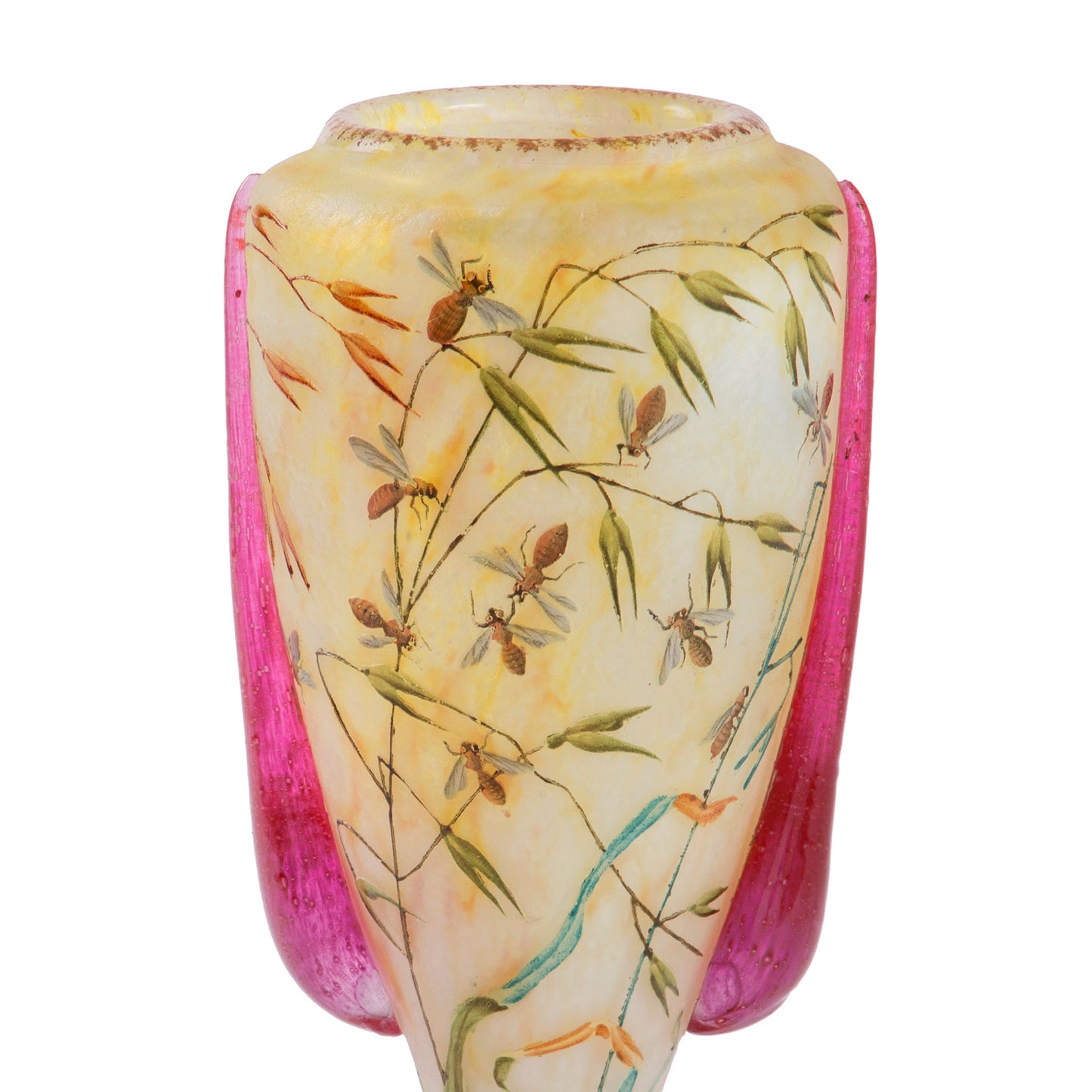 Macklowe Gallery Daum Nancy "Avoine et abeilles" Vase