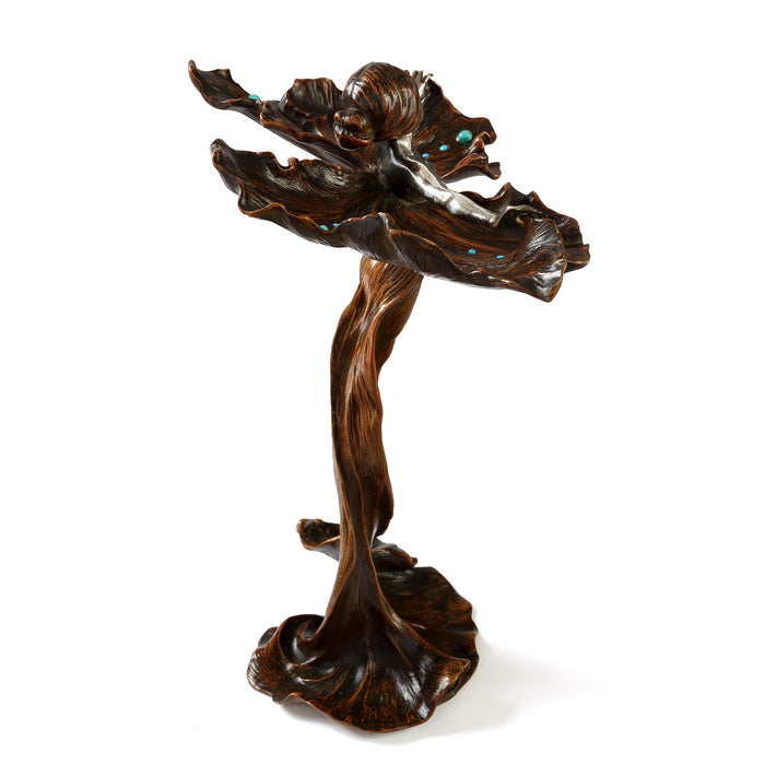 Macklowe Gallery Louis Chalon (Attributed) "Danse du papillon" Bronze Sculpture