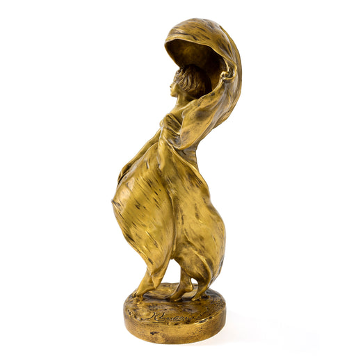 Macklowe Gallery Henri Levasseur "Loie Fuller" Gilt Bronze Sculpture