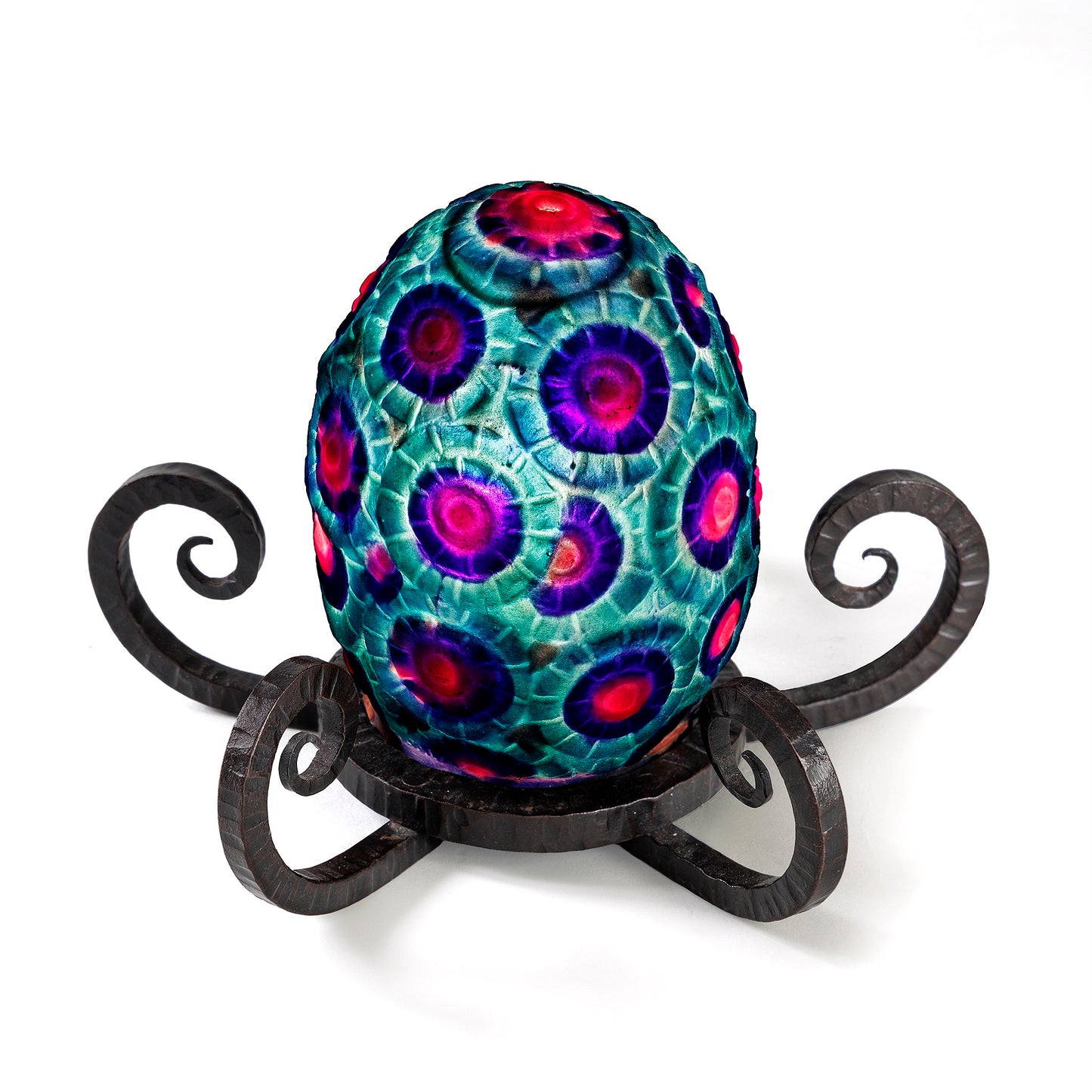 Macklowe Gallery Gabriel Argy-Rouseau Pâte-de-Verre "Bouquet de Fleurs" Night Light
