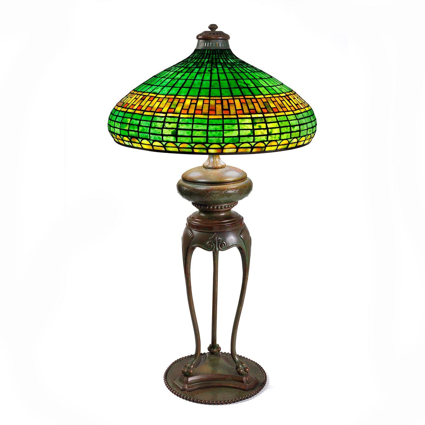 Macklowe Gallery Tiffany Studios New York "Chinese Geometric" Table Lamp