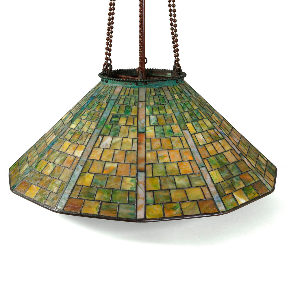 
                      
                        Macklowe Gallery Tiffany Studios New York "Geometric" Chandelier
                      
                    
