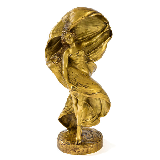 Macklowe Gallery Henri Levasseur "Loie Fuller" Gilt Bronze Sculpture
