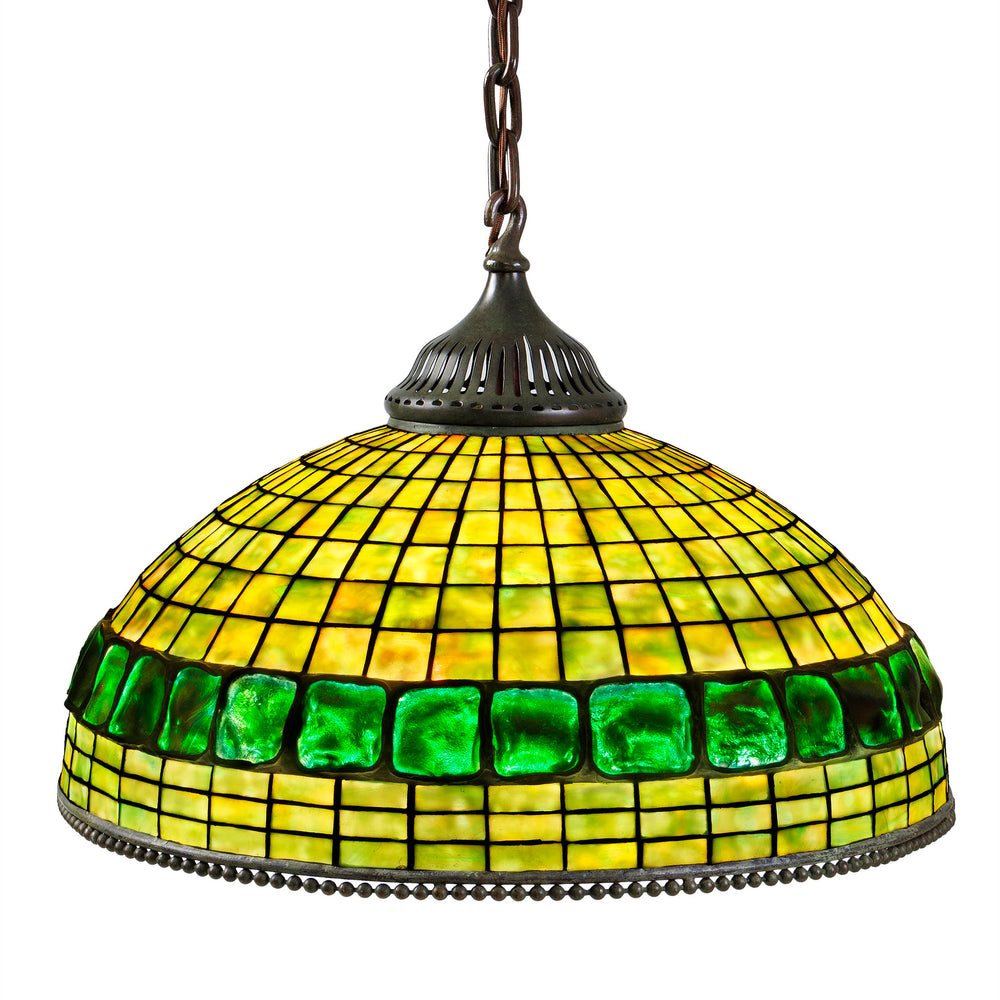 
                      
                        Macklowe Gallery Tiffany Studios New York "Belted Turtleback" Chandelier
                      
                    