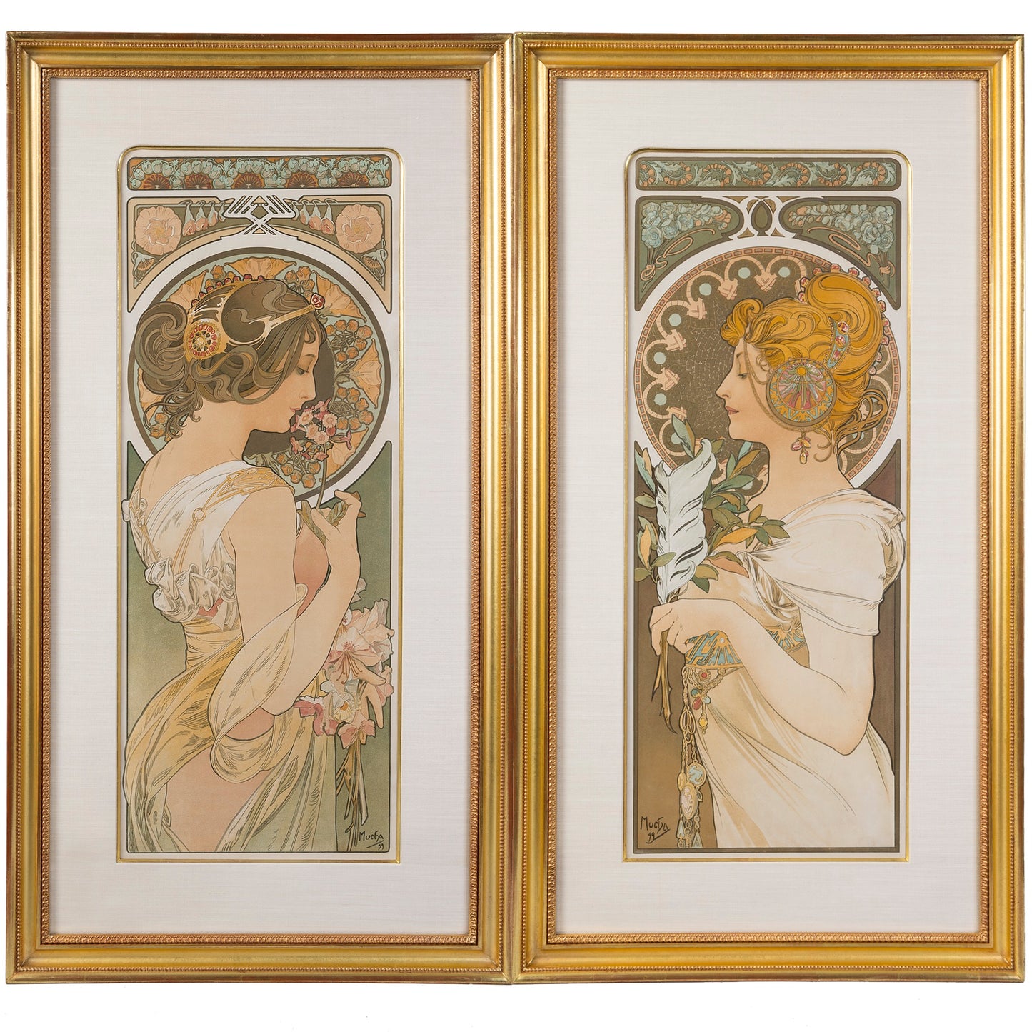 Macklowe Gallery Alphonse Mucha "La Plume et La Primevere" Lithograph