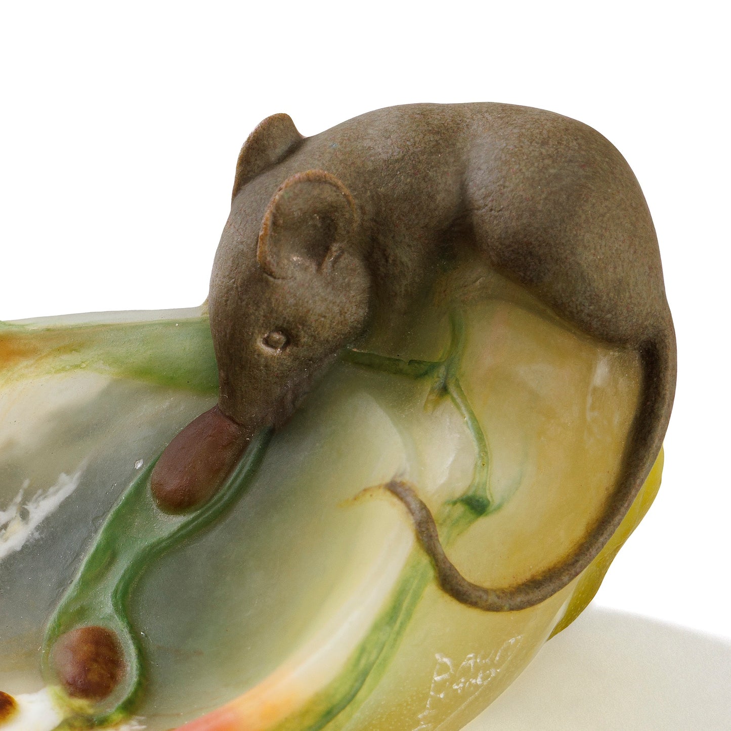Macklowe Gallery Daum nancy "Mouse" Pâte de Verre Vide Poche