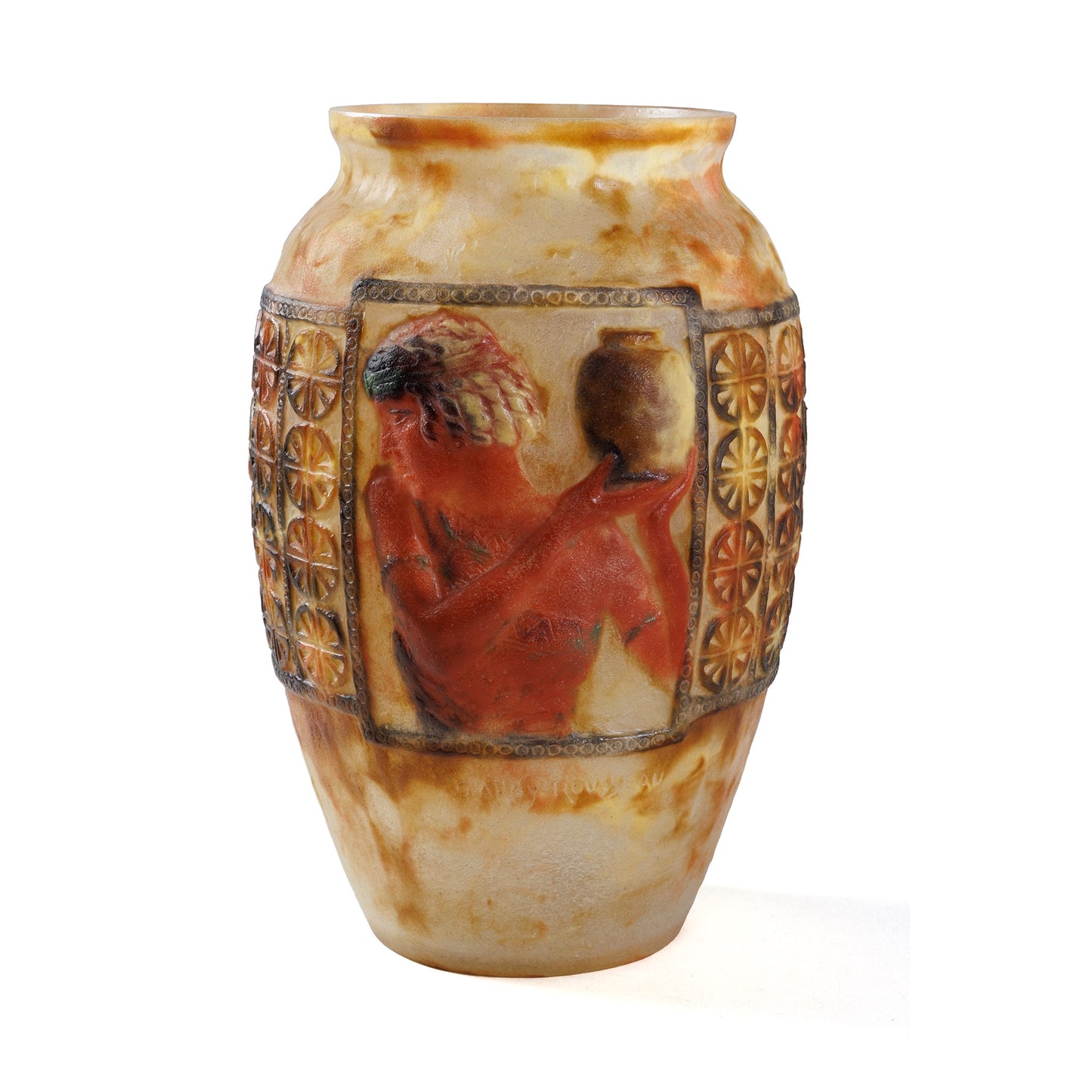 Macklowe Gallery Gabriel Argy-Rousseau "Libations" Pâte de Verre Glass Vase