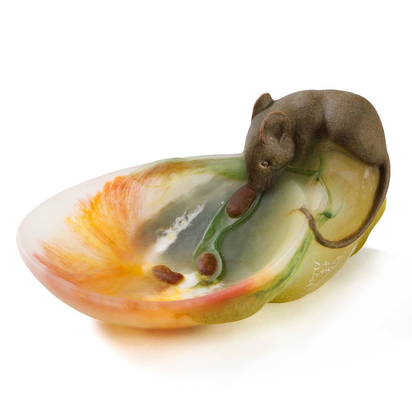 Macklowe Gallery Daum nancy "Mouse" Pâte de Verre Vide Poche