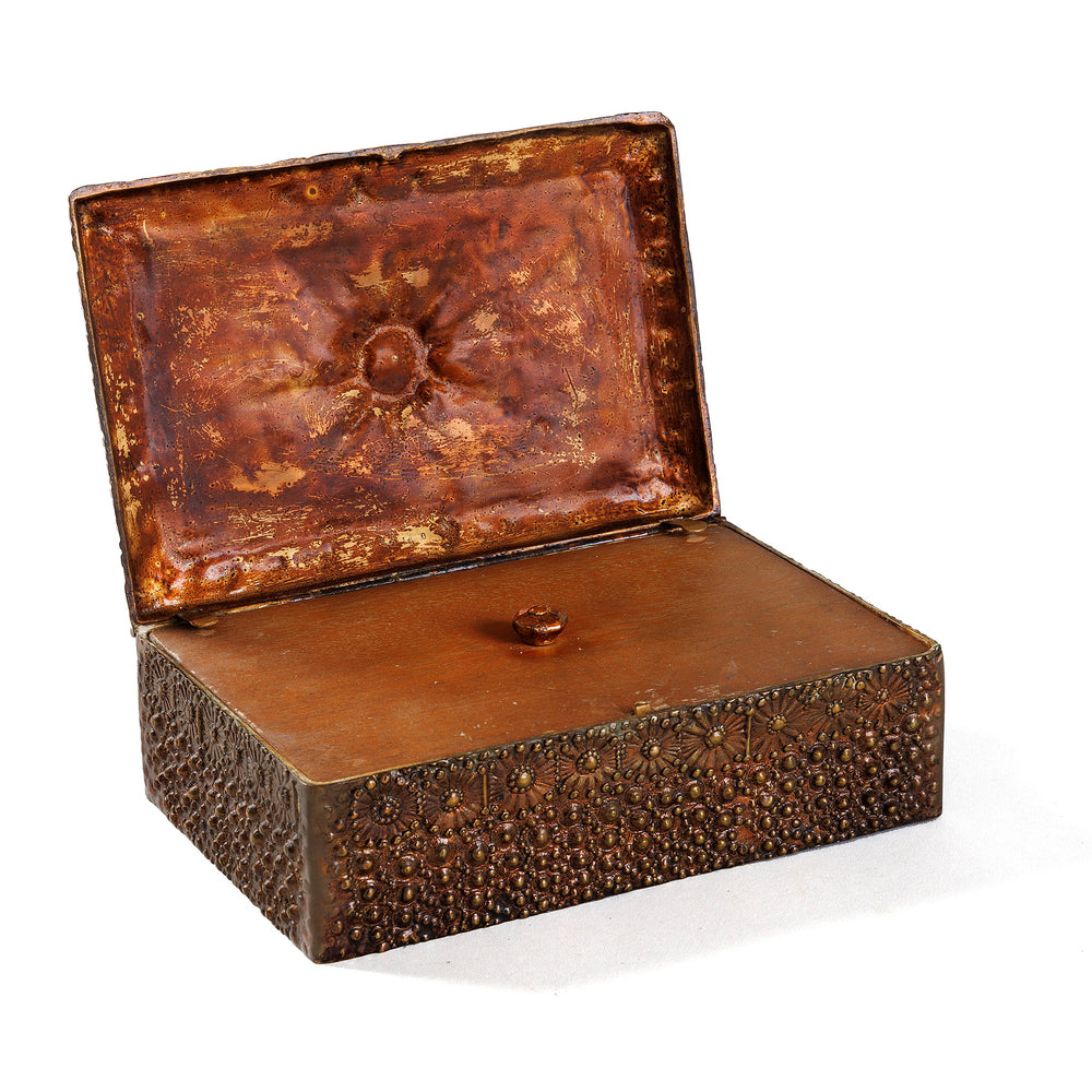 
                      
                        Macklowe Gallery Tiffany Studios New York Lacquered Bronze "Volcano" Humidor
                      
                    