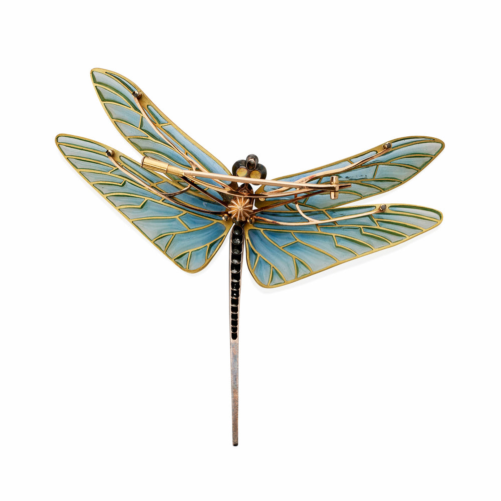 
                      
                        Macklowe Gallery René Lalique Plique-à-jour Enamel Dragonfly Brooch
                      
                    