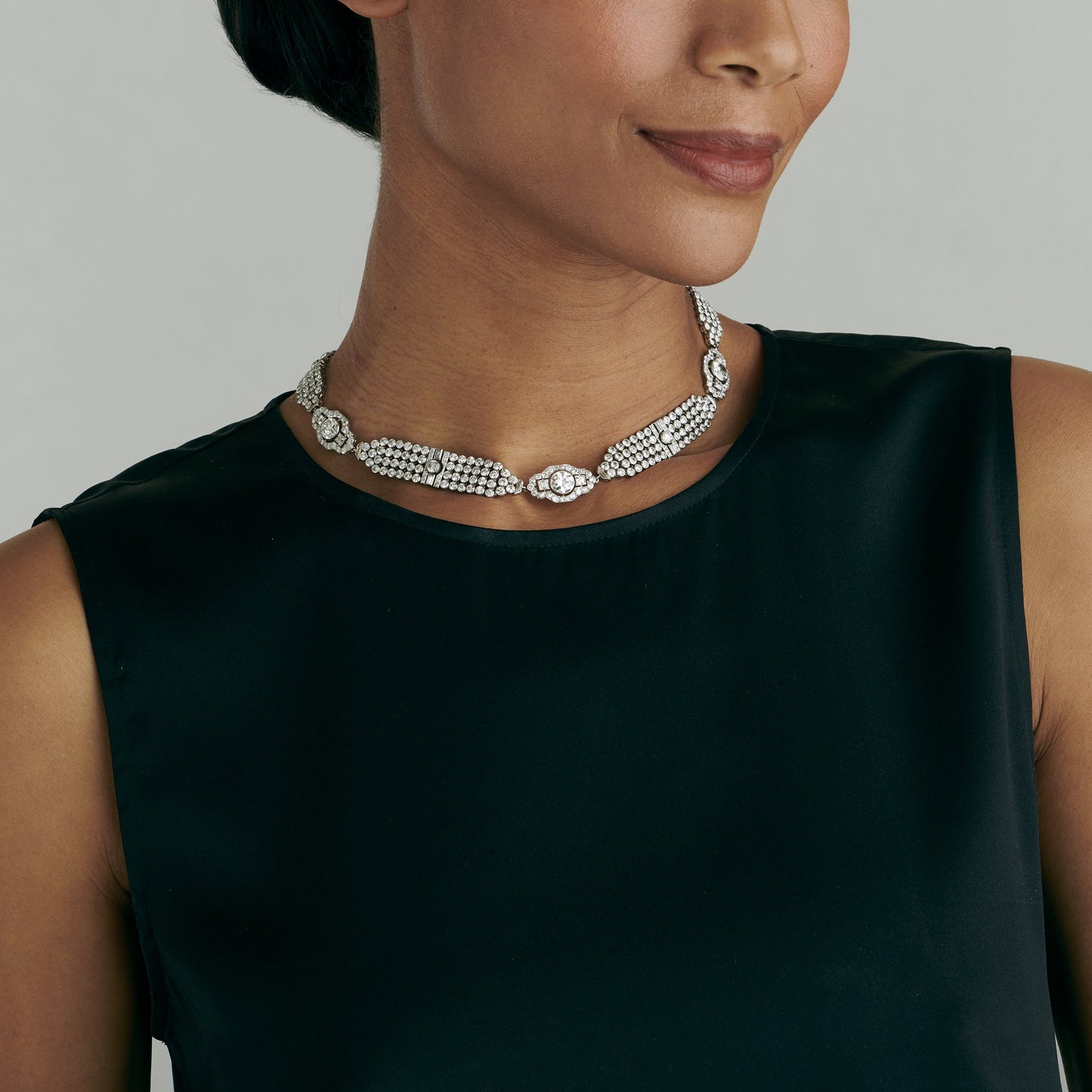 Macklowe Gallery Convertible Diamond Collar Necklace