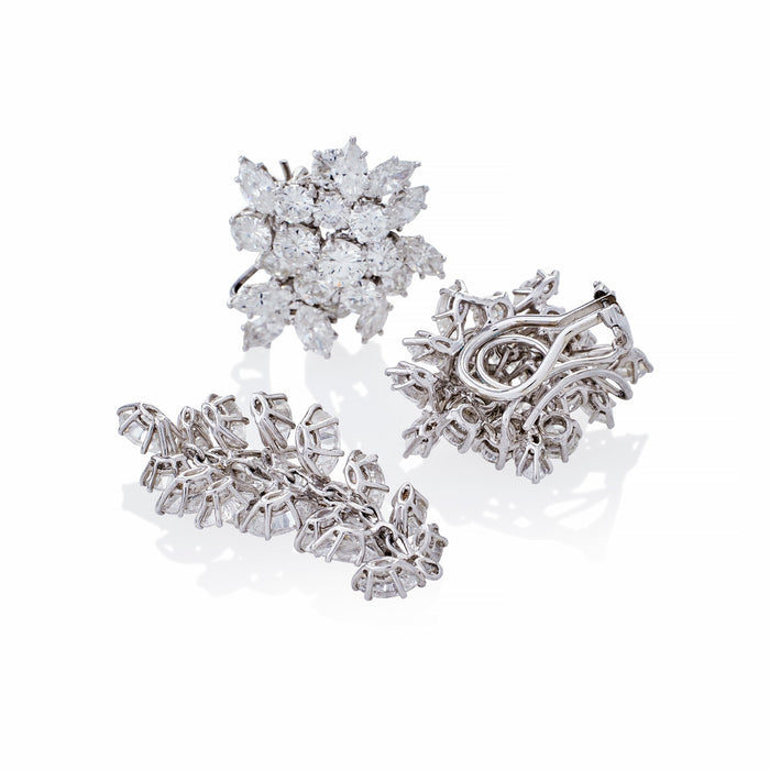 Macklowe Gallery Diamond Day/Night Cluster Pendant Earrings
