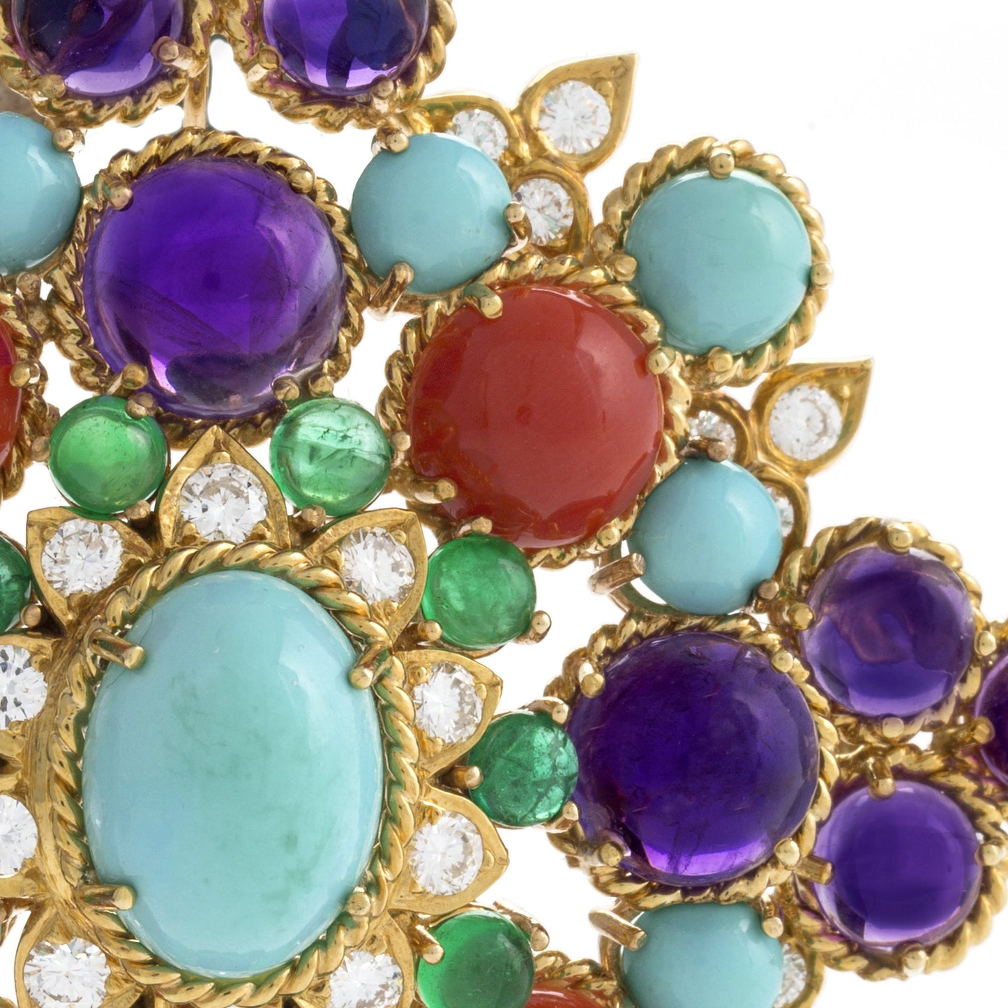 Macklowe Gallery Henry Dunay Multi-Gemstone Brooch