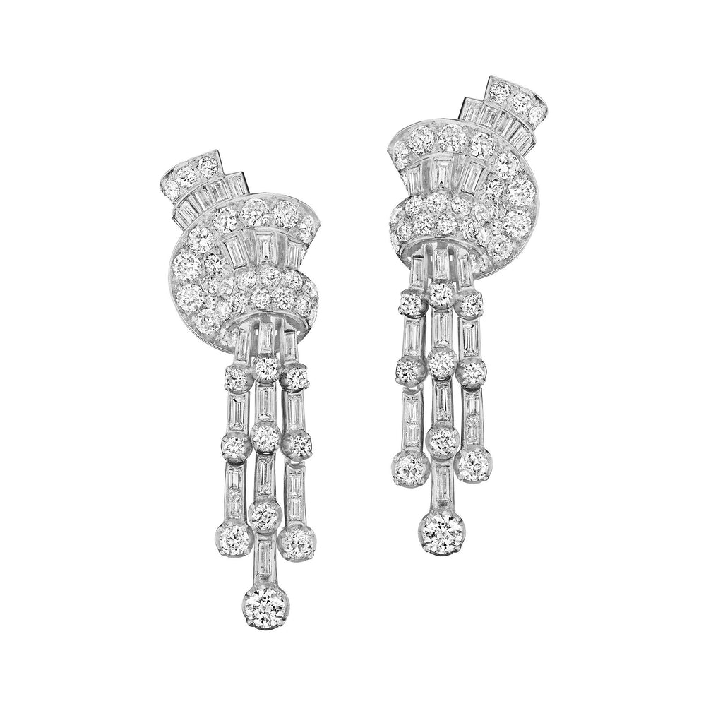 Macklowe Gallery Faraone Diamond Tassel Pendant Earrings